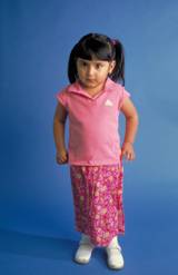 young girl awaits adoption